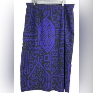 90s Vintage Joan Leslie Maxi Long Skirt PURPLE BLACK Color Size 20W